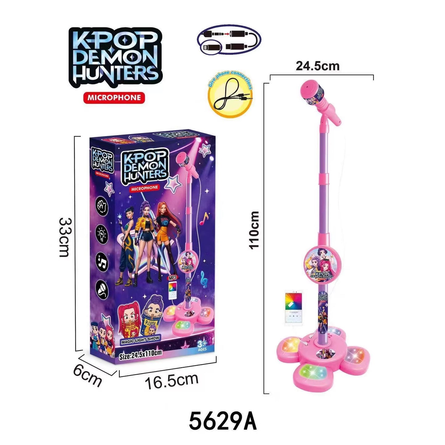 🎤 Little Star Karaoke Microphone & Light-Up Stand – Kids Singing Toy