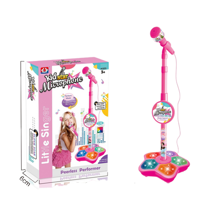 🎤 Little Star Karaoke Microphone & Light-Up Stand – Kids Singing Toy