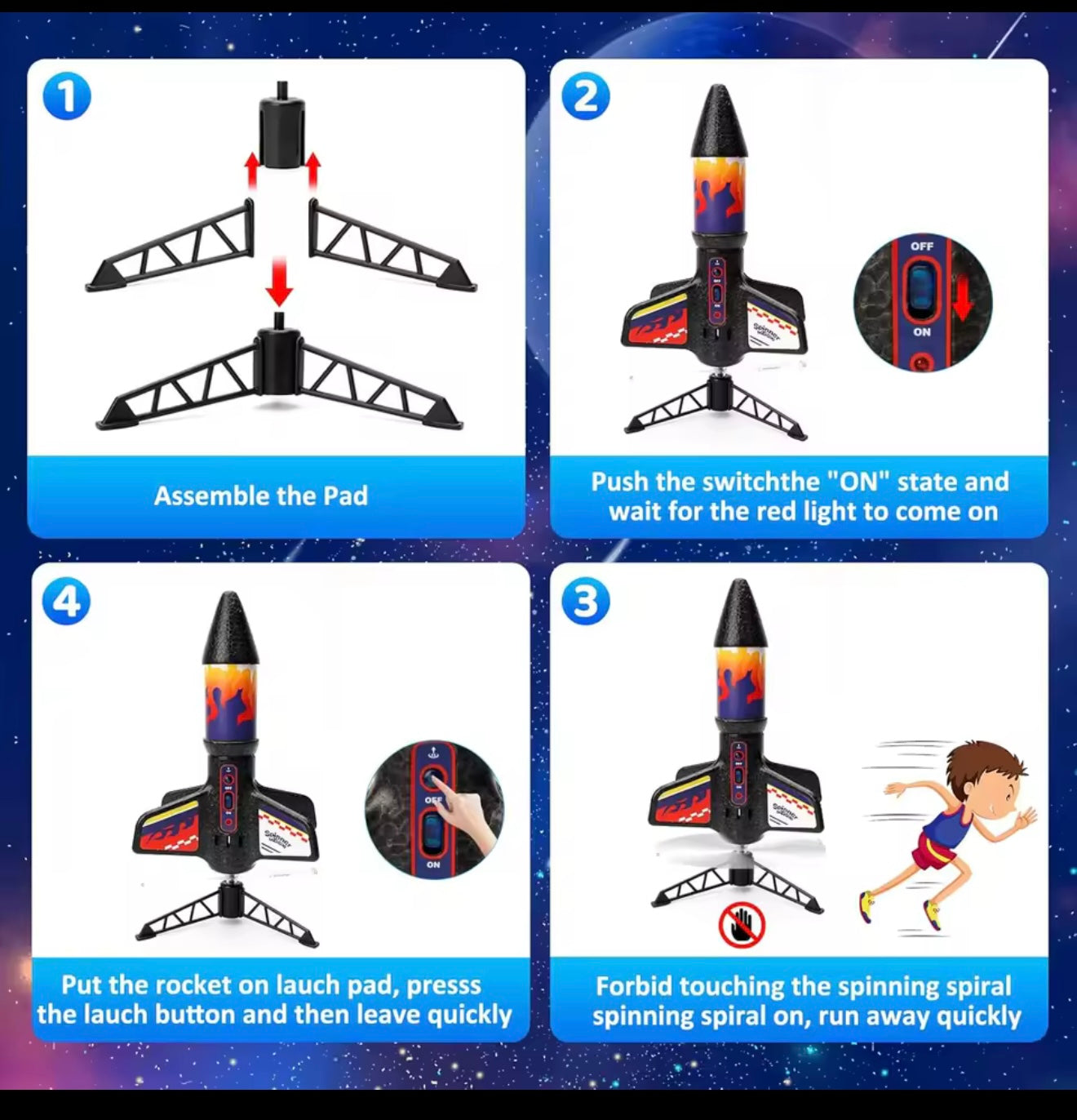 Spinner Missile – Electric Free-Flight Model Rocket with Parachute Landing