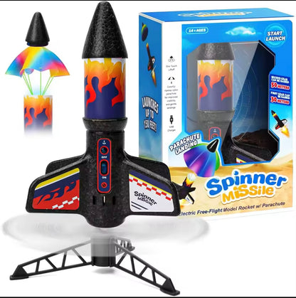 Spinner Missile – Electric Free-Flight Model Rocket with Parachute Landing