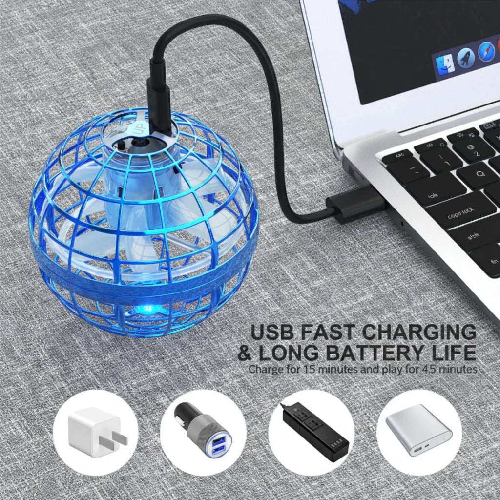 Remote Control LED Spinning Flying Ball