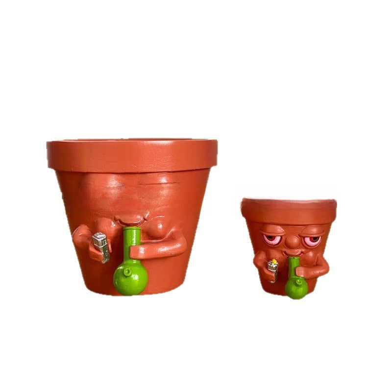 Smoking flowerpot