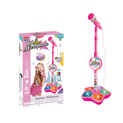 🎤 Little Star Karaoke Microphone & Light-Up Stand – Kids Singing Toy