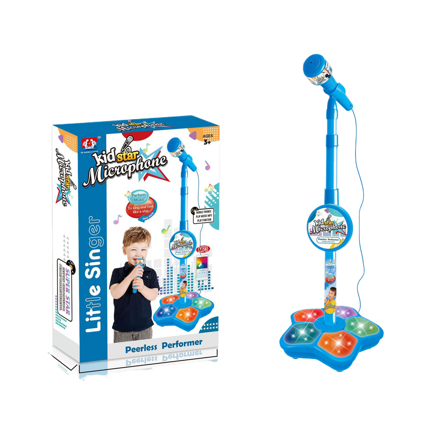 🎤 Little Star Karaoke Microphone & Light-Up Stand – Kids Singing Toy