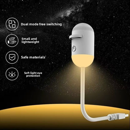 Galaxy Glow USB starry night sky projector lamp glowing on a nightstand